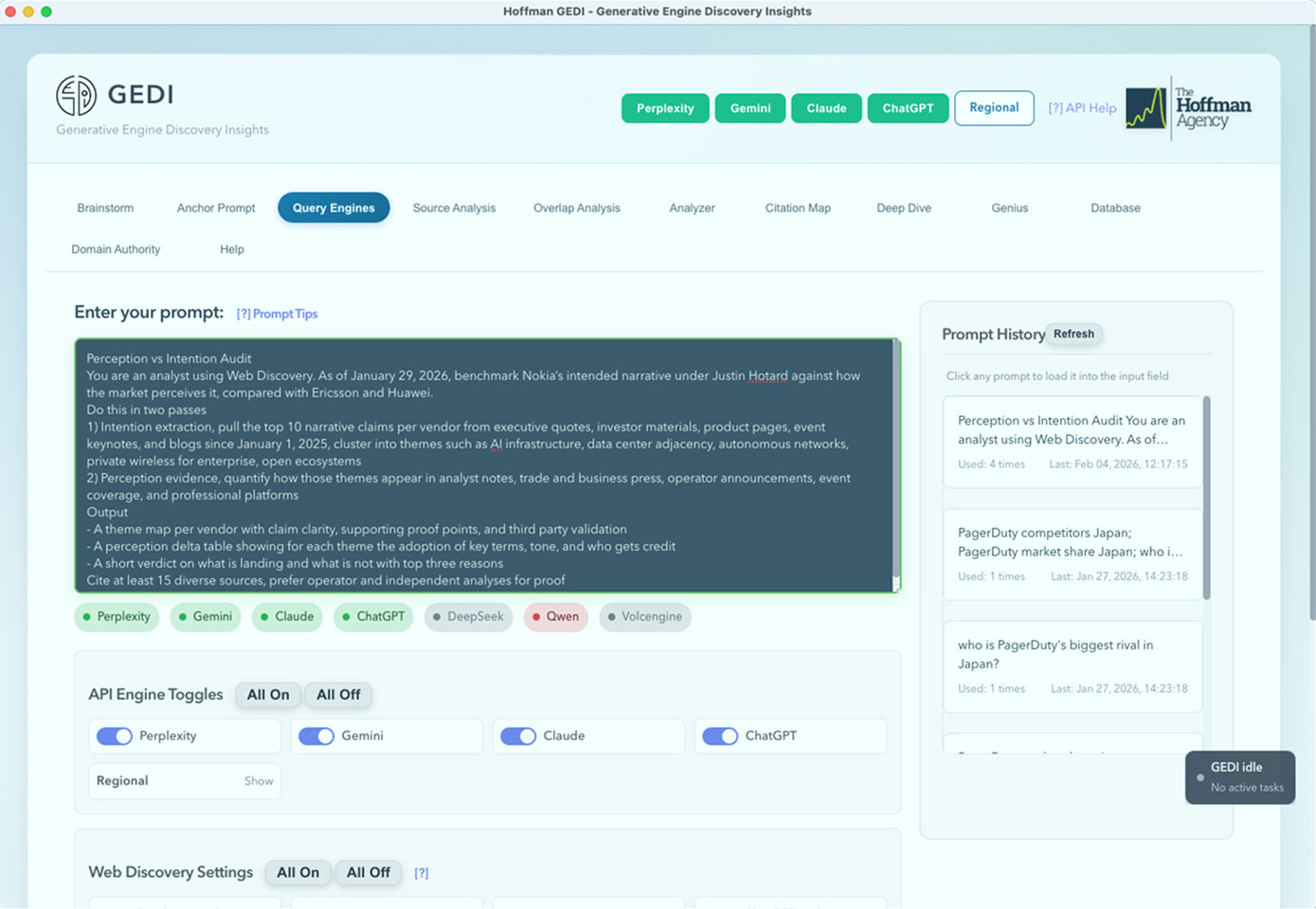 AI prompt interface screenshot